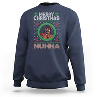 Funny Retro Merry Christmas Nukka Parody Sweatshirt Holiday Cheer 90s Xmas Throwback Parody - Wonder Print Shop