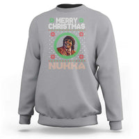 Funny Retro Merry Christmas Nukka Parody Sweatshirt Holiday Cheer 90s Xmas Throwback Parody - Wonder Print Shop