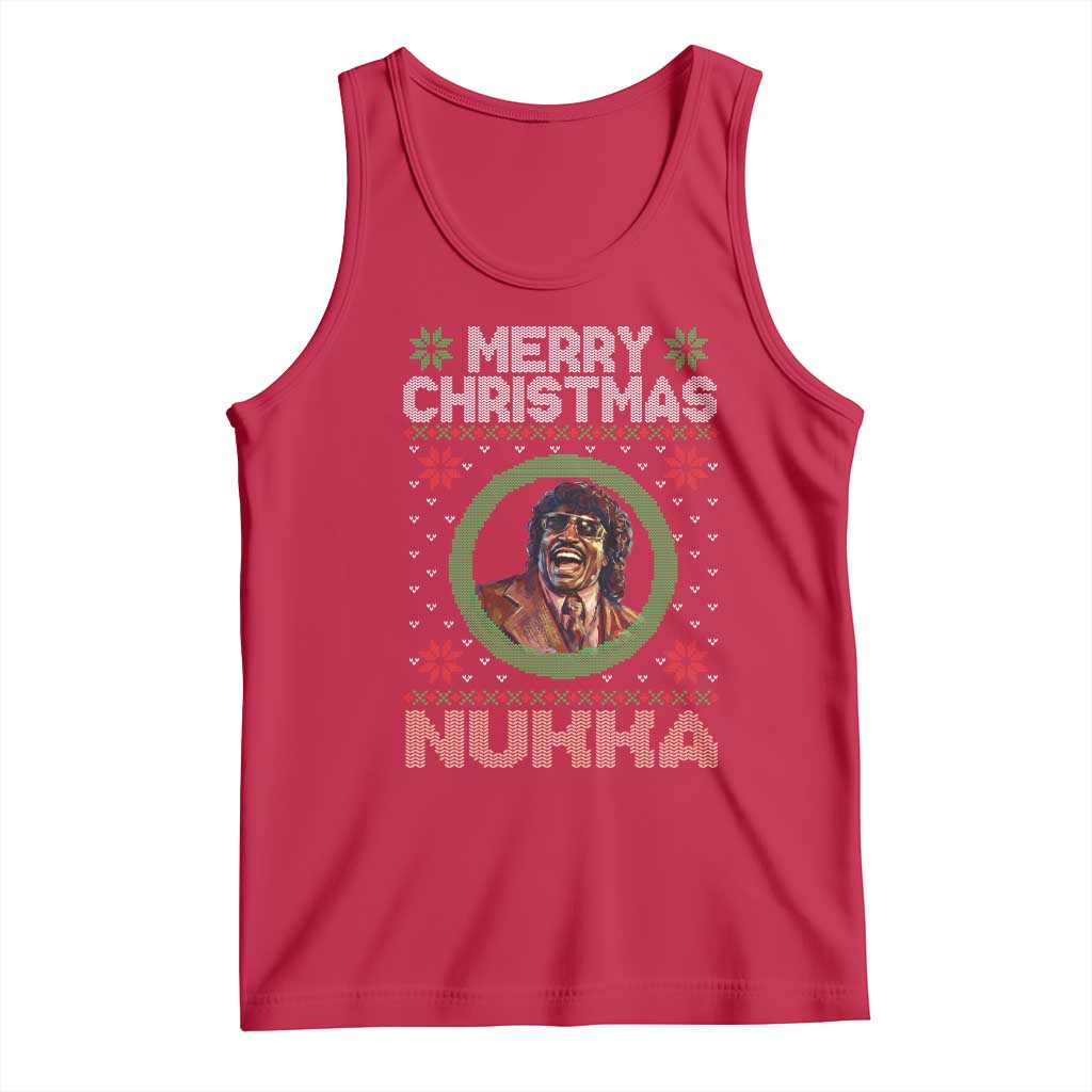 Funny Retro Merry Christmas Nukka Parody Tank Top Holiday Cheer 90s Xmas Throwback Parody - Wonder Print Shop
