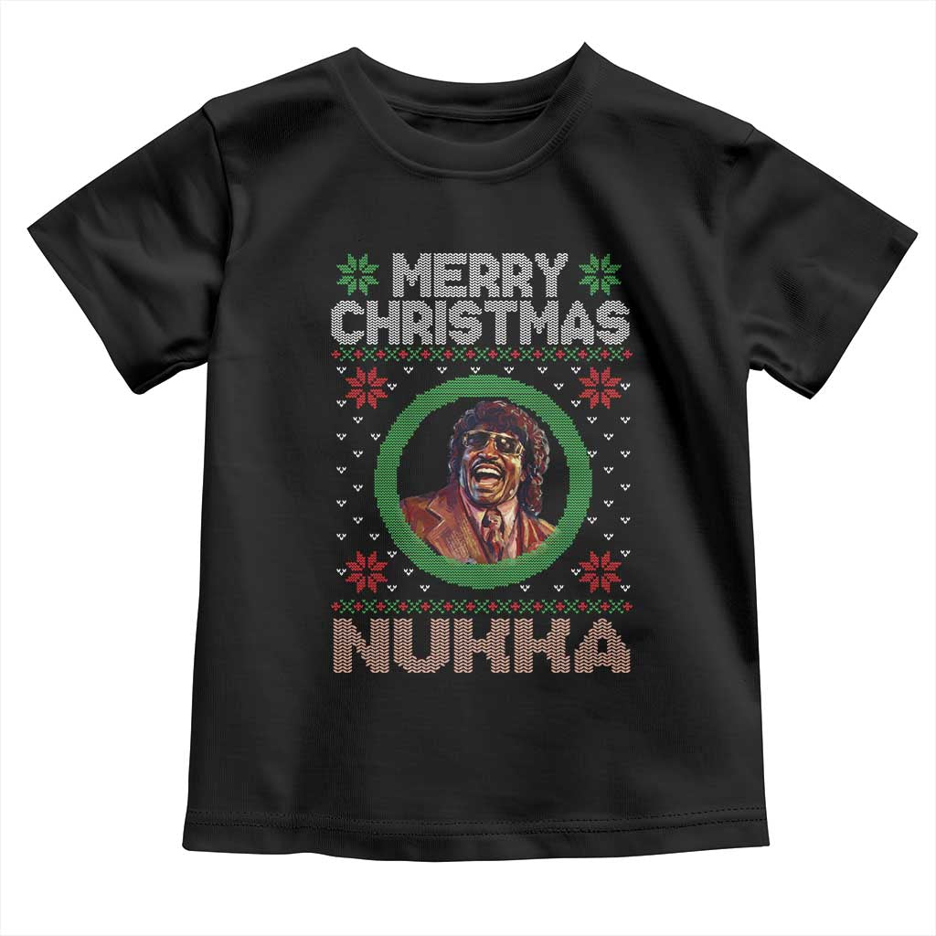 Funny Retro Merry Christmas Nukka Parody Toddler T Shirt Holiday Cheer 90s Xmas Throwback Parody - Wonder Print Shop