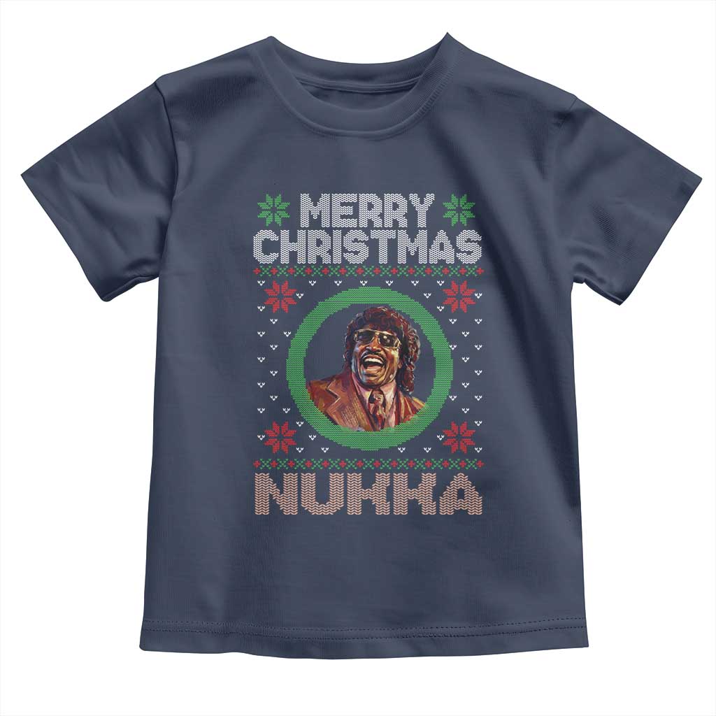 Funny Retro Merry Christmas Nukka Parody Toddler T Shirt Holiday Cheer 90s Xmas Throwback Parody - Wonder Print Shop