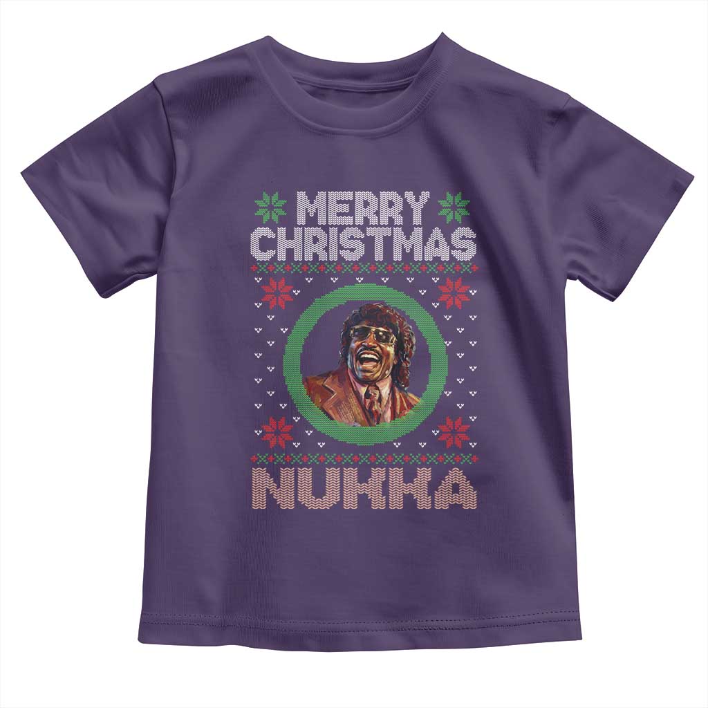 Funny Retro Merry Christmas Nukka Parody Toddler T Shirt Holiday Cheer 90s Xmas Throwback Parody - Wonder Print Shop