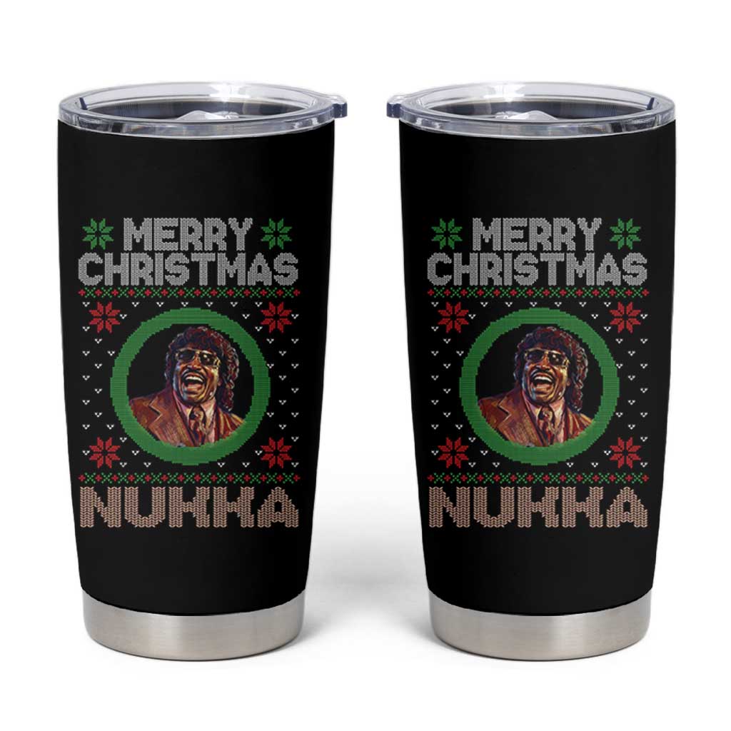 Funny Retro Merry Christmas Nukka Parody Tumbler Cup Holiday Cheer 90s Xmas Throwback Parody - Wonder Print Shop