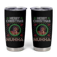 Funny Retro Merry Christmas Nukka Parody Tumbler Cup Holiday Cheer 90s Xmas Throwback Parody - Wonder Print Shop