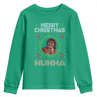 Funny Retro Merry Christmas Nukka Parody Youth Sweatshirt Holiday Cheer 90s Xmas Throwback Parody - Wonder Print Shop