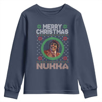 Funny Retro Merry Christmas Nukka Parody Youth Sweatshirt Holiday Cheer 90s Xmas Throwback Parody - Wonder Print Shop