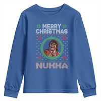 Funny Retro Merry Christmas Nukka Parody Youth Sweatshirt Holiday Cheer 90s Xmas Throwback Parody - Wonder Print Shop