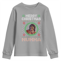 Funny Retro Merry Christmas Nukka Parody Youth Sweatshirt Holiday Cheer 90s Xmas Throwback Parody - Wonder Print Shop