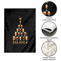 Sláinte Christmas Tree Pint Glass Garden Flag Ale Glass Beer Drinking Lover Holiday Party - Wonder Print Shop