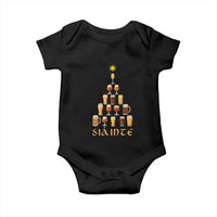 Sláinte Christmas Tree Pint Glass Baby Onesie Ale Glass Beer Drinking Lover Holiday Party - Wonder Print Shop
