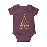 Sláinte Christmas Tree Pint Glass Baby Onesie Ale Glass Beer Drinking Lover Holiday Party - Wonder Print Shop
