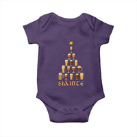 Sláinte Christmas Tree Pint Glass Baby Onesie Ale Glass Beer Drinking Lover Holiday Party - Wonder Print Shop