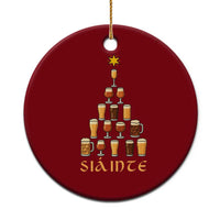 Sláinte Christmas Tree Pint Glass Ceramic Ornament Ale Glass Beer Drinking Lover Holiday Party - Wonder Print Shop