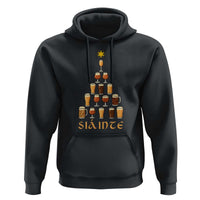 Sláinte Christmas Tree Pint Glass Hoodie Ale Glass Beer Drinking Lover Holiday Party - Wonder Print Shop