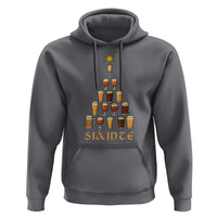 Sláinte Christmas Tree Pint Glass Hoodie Ale Glass Beer Drinking Lover Holiday Party - Wonder Print Shop