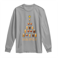 Sláinte Christmas Tree Pint Glass Long Sleeve Shirt Ale Glass Beer Drinking Lover Holiday Party - Wonder Print Shop