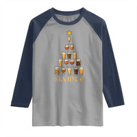 Sláinte Christmas Tree Pint Glass Raglan Shirt Ale Glass Beer Drinking Lover Holiday Party - Wonder Print Shop