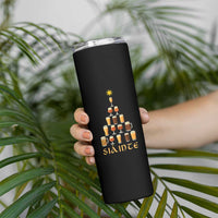 Sláinte Christmas Tree Pint Glass Skinny Tumbler Ale Glass Beer Drinking Lover Holiday Party - Wonder Print Shop