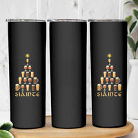 Sláinte Christmas Tree Pint Glass Skinny Tumbler Ale Glass Beer Drinking Lover Holiday Party - Wonder Print Shop