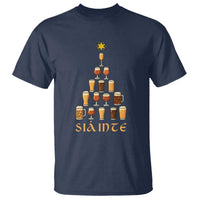 Sláinte Christmas Tree Pint Glass T Shirt Ale Glass Beer Drinking Lover Holiday Party - Wonder Print Shop
