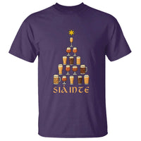 Sláinte Christmas Tree Pint Glass T Shirt Ale Glass Beer Drinking Lover Holiday Party - Wonder Print Shop