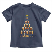 Sláinte Christmas Tree Pint Glass Toddler T Shirt Ale Glass Beer Drinking Lover Holiday Party - Wonder Print Shop