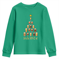 Sláinte Christmas Tree Pint Glass Youth Sweatshirt Ale Glass Beer Drinking Lover Holiday Party - Wonder Print Shop
