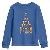 Sláinte Christmas Tree Pint Glass Youth Sweatshirt Ale Glass Beer Drinking Lover Holiday Party - Wonder Print Shop