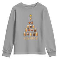 Sláinte Christmas Tree Pint Glass Youth Sweatshirt Ale Glass Beer Drinking Lover Holiday Party - Wonder Print Shop