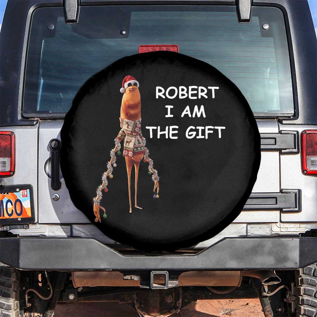 Funny Marcus the Worm in Ugly Christmas Sweater Spare Tire Cover Robert I Am the Gift Meme Holiday Humor - Wonder Print Shop