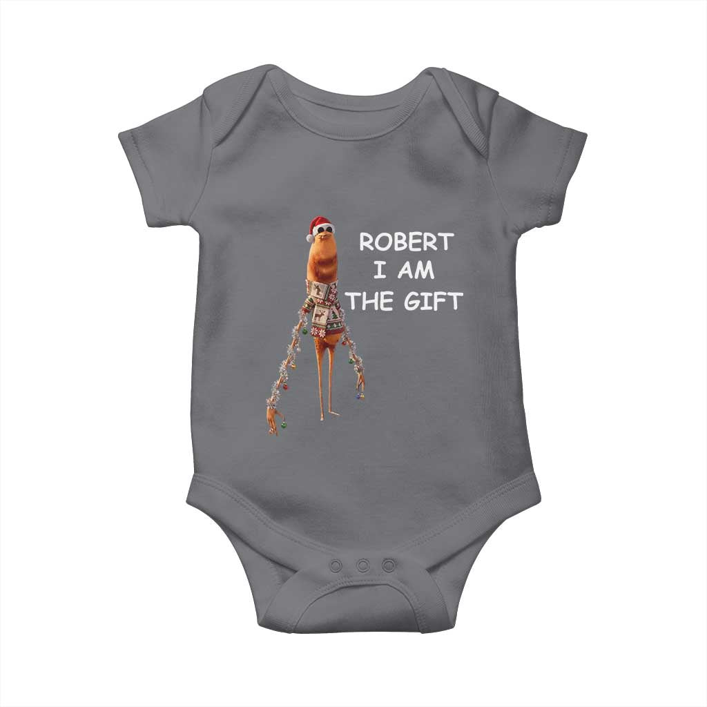 Funny Marcus the Worm in Ugly Christmas Sweater Baby Onesie Robert I Am the Gift Meme Holiday Humor - Wonder Print Shop