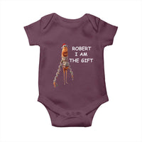 Funny Marcus the Worm in Ugly Christmas Sweater Baby Onesie Robert I Am the Gift Meme Holiday Humor - Wonder Print Shop
