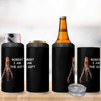 Funny Marcus the Worm in Ugly Christmas Sweater 4 in 1 Can Cooler Tumbler Robert I Am the Gift Meme Holiday Humor - Wonder Print Shop