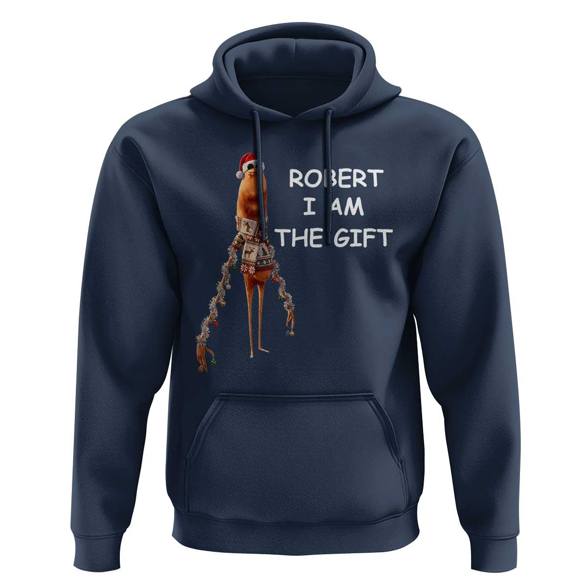 Funny Marcus the Worm in Ugly Christmas Sweater Hoodie Robert I Am the Gift Meme Holiday Humor - Wonder Print Shop