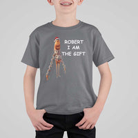 Funny Marcus the Worm in Ugly Christmas Sweater T Shirt For Kid Robert I Am the Gift Meme Holiday Humor - Wonder Print Shop
