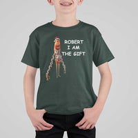 Funny Marcus the Worm in Ugly Christmas Sweater T Shirt For Kid Robert I Am the Gift Meme Holiday Humor - Wonder Print Shop