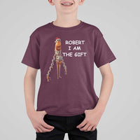 Funny Marcus the Worm in Ugly Christmas Sweater T Shirt For Kid Robert I Am the Gift Meme Holiday Humor - Wonder Print Shop