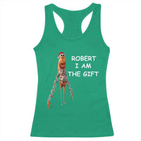 Funny Marcus the Worm in Ugly Christmas Sweater Racerback Tank Top Robert I Am the Gift Meme Holiday Humor - Wonder Print Shop
