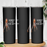 Funny Marcus the Worm in Ugly Christmas Sweater Skinny Tumbler Robert I Am the Gift Meme Holiday Humor - Wonder Print Shop