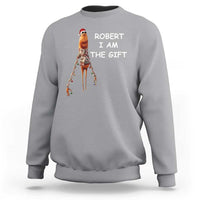 Funny Marcus the Worm in Ugly Christmas Sweater Sweatshirt Robert I Am the Gift Meme Holiday Humor - Wonder Print Shop