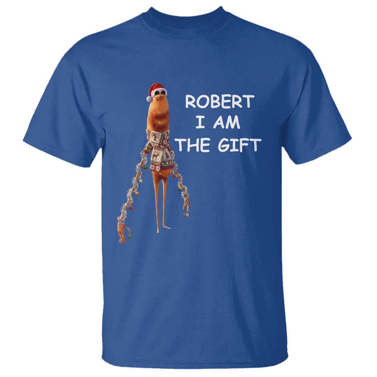 Funny Marcus the Worm in Ugly Christmas Sweater T Shirt Robert I Am the Gift Meme Holiday Humor - Wonder Print Shop