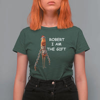 Funny Marcus the Worm in Ugly Christmas Sweater T Shirt For Women Robert I Am the Gift Meme Holiday Humor - Wonder Print Shop
