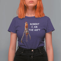 Funny Marcus the Worm in Ugly Christmas Sweater T Shirt For Women Robert I Am the Gift Meme Holiday Humor - Wonder Print Shop