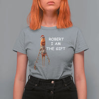 Funny Marcus the Worm in Ugly Christmas Sweater T Shirt For Women Robert I Am the Gift Meme Holiday Humor - Wonder Print Shop