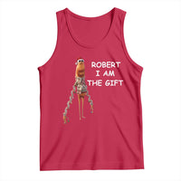 Funny Marcus the Worm in Ugly Christmas Sweater Tank Top Robert I Am the Gift Meme Holiday Humor - Wonder Print Shop