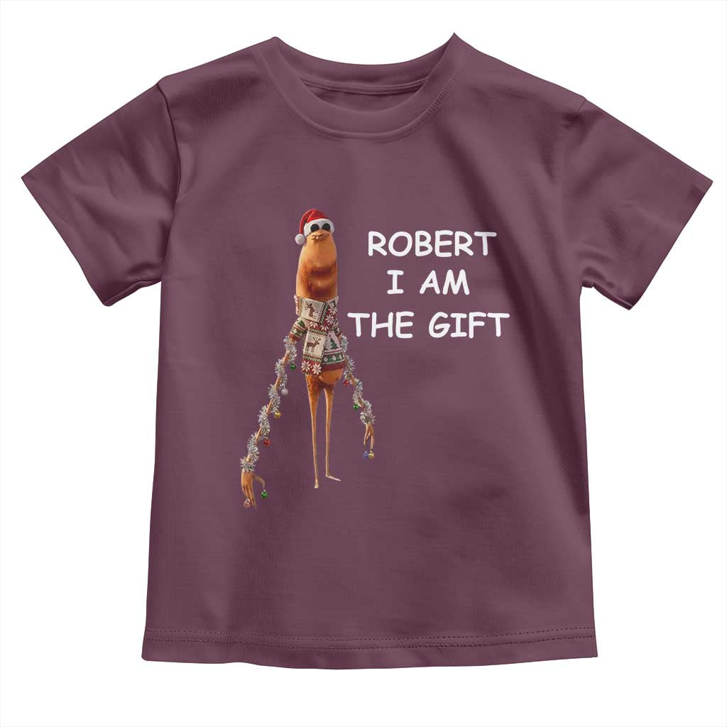 Funny Marcus the Worm in Ugly Christmas Sweater Toddler T Shirt Robert I Am the Gift Meme Holiday Humor - Wonder Print Shop