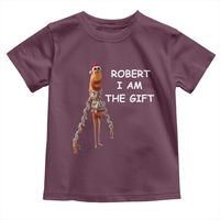 Funny Marcus the Worm in Ugly Christmas Sweater Toddler T Shirt Robert I Am the Gift Meme Holiday Humor - Wonder Print Shop