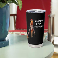 Funny Marcus the Worm in Ugly Christmas Sweater Tumbler Cup Robert I Am the Gift Meme Holiday Humor - Wonder Print Shop