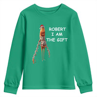 Funny Marcus the Worm in Ugly Christmas Sweater Youth Sweatshirt Robert I Am the Gift Meme Holiday Humor - Wonder Print Shop