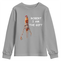 Funny Marcus the Worm in Ugly Christmas Sweater Youth Sweatshirt Robert I Am the Gift Meme Holiday Humor - Wonder Print Shop